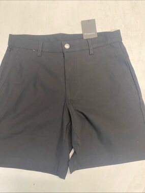 Fabletics Men's Black Flat Front Performance Shorts